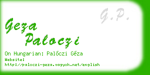 geza paloczi business card